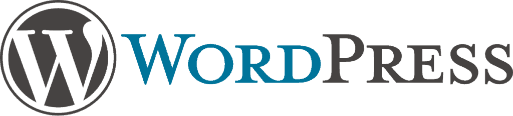 Niebiesko szare logo wordpress